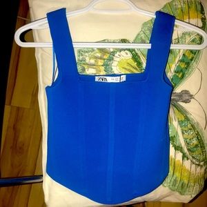 ZARA soft material corset crop top